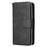 For iPhone 15 Plus 9 Card Slots PU Leather Phone Case Zipper Pocket Stand Phone Cover - Black - 5