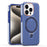 Kickstand Slim Case for iPhone 15 Pro Detachable PC+TPU Anti-Drop Phone Shell Compatible with MagSafe - Blue - 1