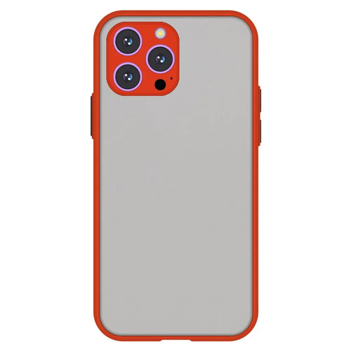 Skin-Touch Phone Shell for iPhone 15 Pro , TPU+PC Hybrid Cover Phone Back Case - Red - 1