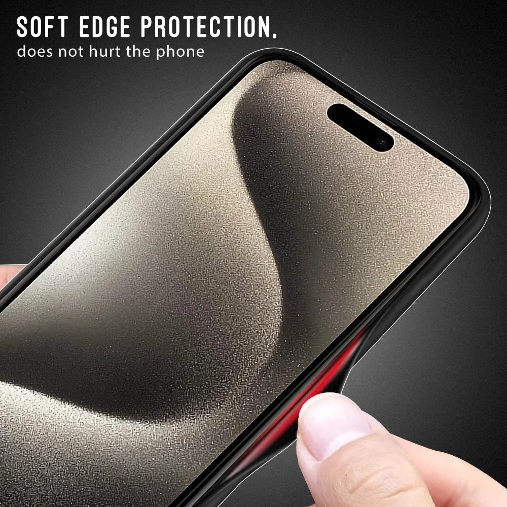 For iPhone 15 Pro Max Phone Case TPU+PC Phone Protective Back Cover Skin-Touch Anti-Drop Shell - Dark Blue - 2