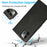For iPhone 15 Pro Max Magnetic Absorption Detachable Phone Case PU Leather Stand Wallet Cover - Black - 6