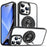 For iPhone 15 Pro Max PC + TPU + Acrylic Phone Case Ring Kickstand Transparent Cover Compatible with MagSafe - Black - 1