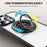 For iPhone 15 Pro Max PC + TPU + Acrylic Phone Case Ring Kickstand Transparent Cover Compatible with MagSafe - Black - 2