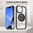 For iPhone 15 Pro Max PC + TPU + Acrylic Phone Case Ring Kickstand Transparent Cover Compatible with MagSafe - Black - 3