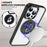 For iPhone 15 Pro Max PC + TPU + Acrylic Phone Case Ring Kickstand Transparent Cover Compatible with MagSafe - Black - 4