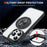 For iPhone 15 Pro Max PC + TPU + Acrylic Phone Case Ring Kickstand Transparent Cover Compatible with MagSafe - Black - 5