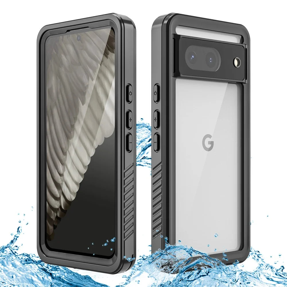 FS Series for Google Pixel 8 IP68 Waterproof PC+TPU Case Shockproof Dust-proof Anti-Scratch Phone Clear Back Cover - 1