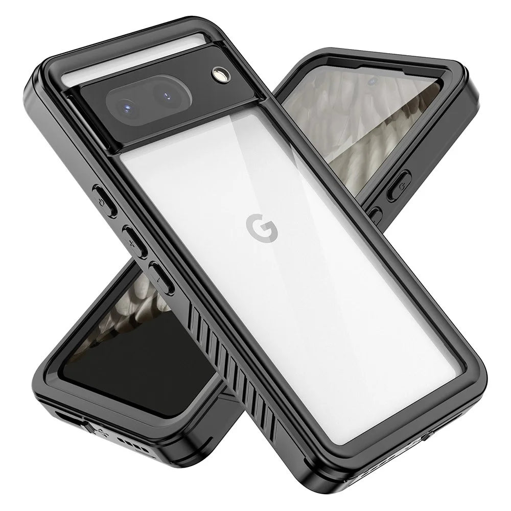 FS Series for Google Pixel 8 IP68 Waterproof PC+TPU Case Shockproof Dust-proof Anti-Scratch Phone Clear Back Cover - 3