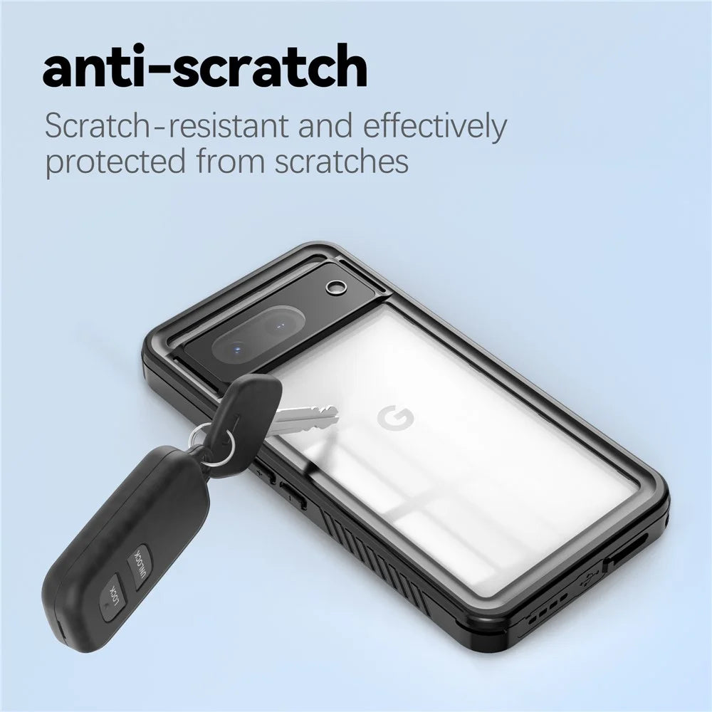 FS Series for Google Pixel 8 IP68 Waterproof PC+TPU Case Shockproof Dust-proof Anti-Scratch Phone Clear Back Cover - 7