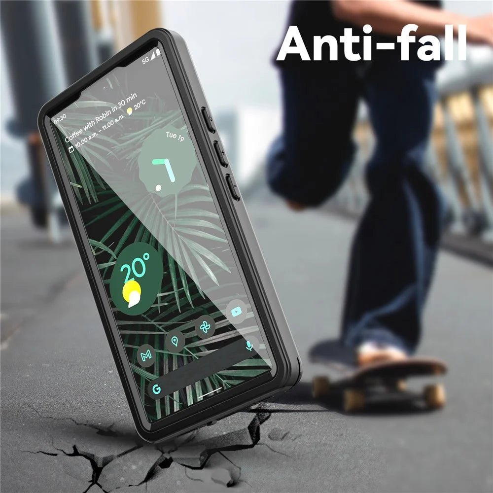 For Google Pixel 6a FS Series IP68 Waterproof Diving Case Anti-fall Full Protection Phone Clear Cover Shell - 7