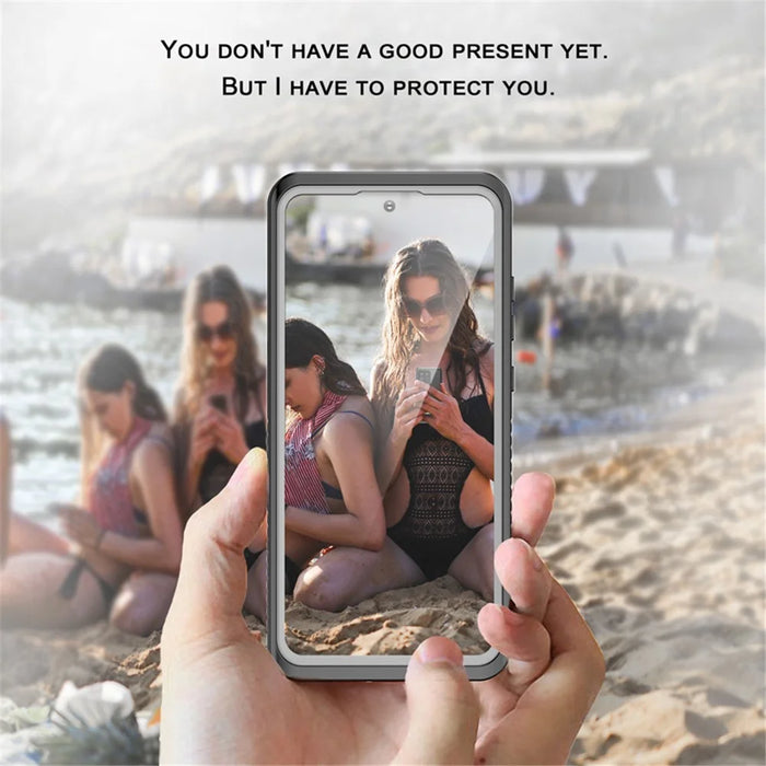 FS Series IP68 Waterproof Case For Samsung Galaxy S20 Ultra Transparent All Inclusive Phone Protective Shell - 4