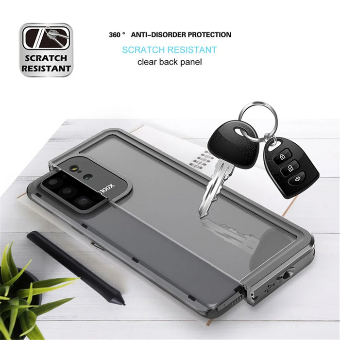 FS Series IP68 Waterproof Case For Samsung Galaxy S20 Ultra Transparent All Inclusive Phone Protective Shell - 6