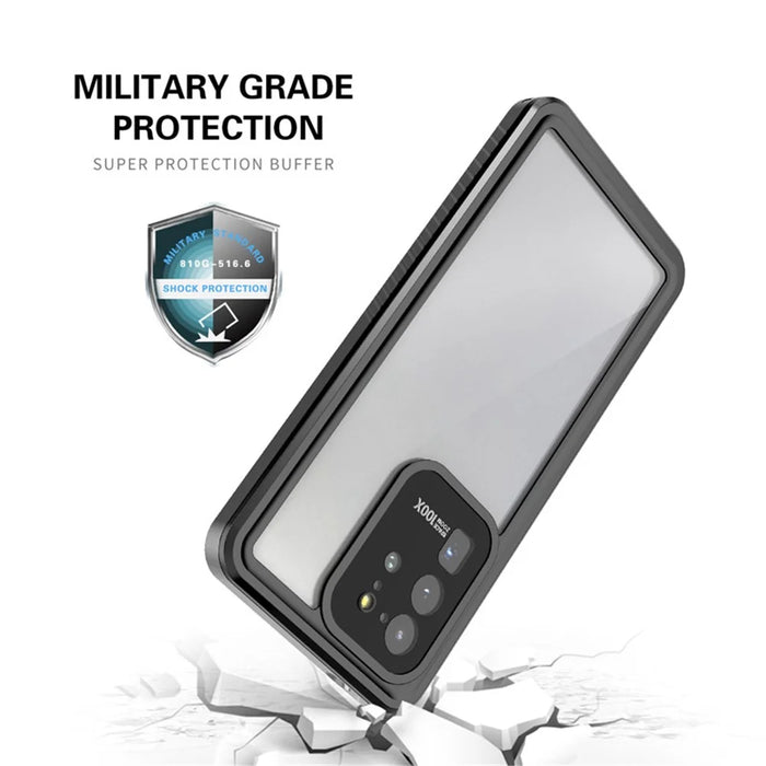 FS Series IP68 Waterproof Case For Samsung Galaxy S20 Ultra Transparent All Inclusive Phone Protective Shell - 7