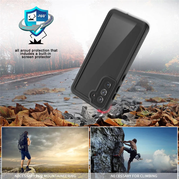 FS Series IP68 Waterproof Case For Samsung Galaxy S21 5G Cell Phone Dust-proof Anti-drop Clear Shell - 4