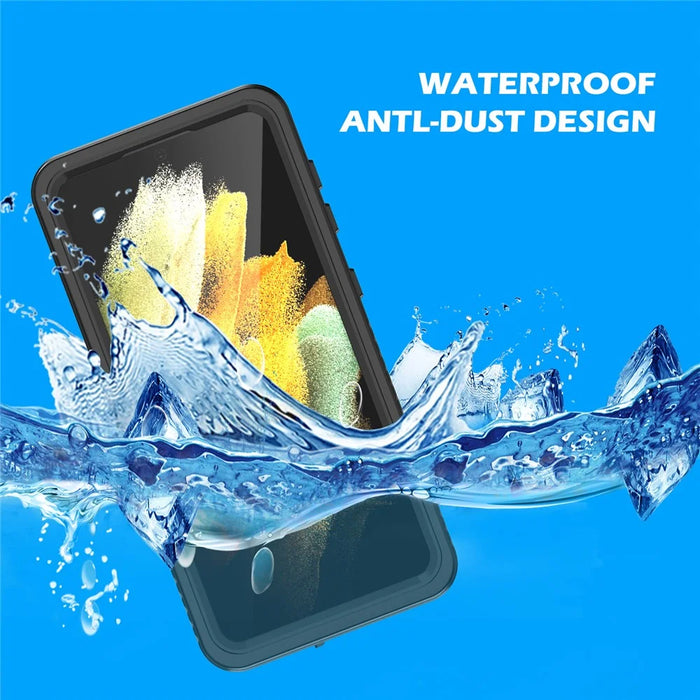 For Samsung Galaxy S21+ 5G FS Series IP68 Waterproof Anti-drop Case Diving Shock-proof Clear Cell Phone Cover - 5