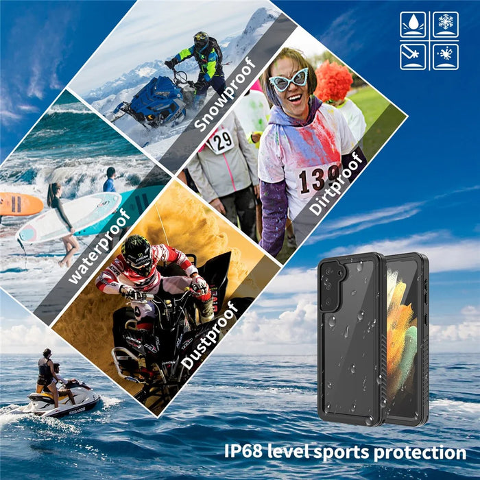 For Samsung Galaxy S21+ 5G FS Series IP68 Waterproof Anti-drop Case Diving Shock-proof Clear Cell Phone Cover - 6