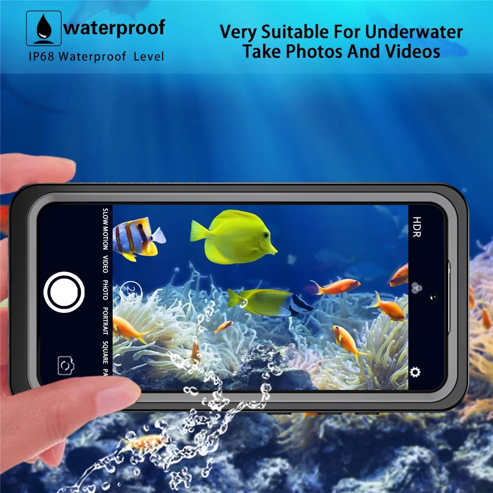 IP68 Waterproof Drop-proof Case For Samsung Galaxy S21 FE 5G FS Series Clear PC +TPU Mobile Phone Cover - 4