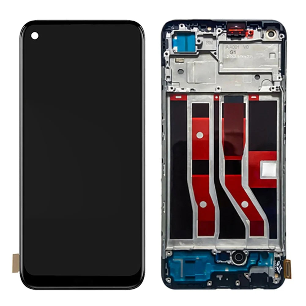 For Oppo A74 4G / A95 4G / F19 Grade C OLED Screen and Digitizer Assembly + Frame Repair Part (without Logo) - 1