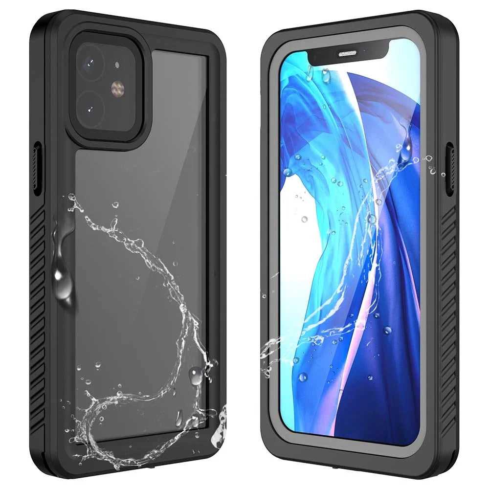 FS Series For iPhone 12 mini Snorkeling Diving Case IP68 Waterproof Full Sealed Clear Phone Cover - 1