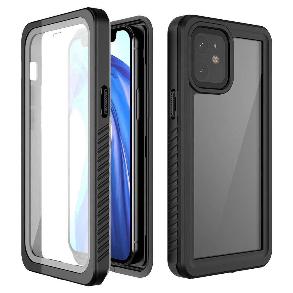 FS Series For iPhone 12 mini Snorkeling Diving Case IP68 Waterproof Full Sealed Clear Phone Cover - 2
