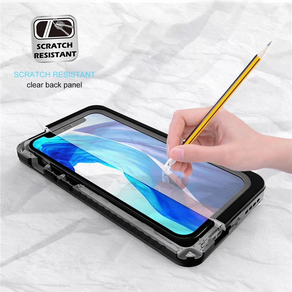 FS Series For iPhone 12 mini Snorkeling Diving Case IP68 Waterproof Full Sealed Clear Phone Cover - 4