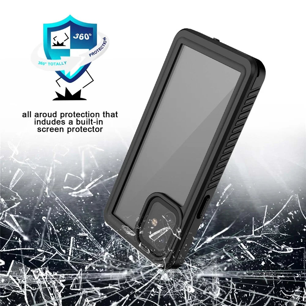 FS Series For iPhone 12 mini Snorkeling Diving Case IP68 Waterproof Full Sealed Clear Phone Cover - 5