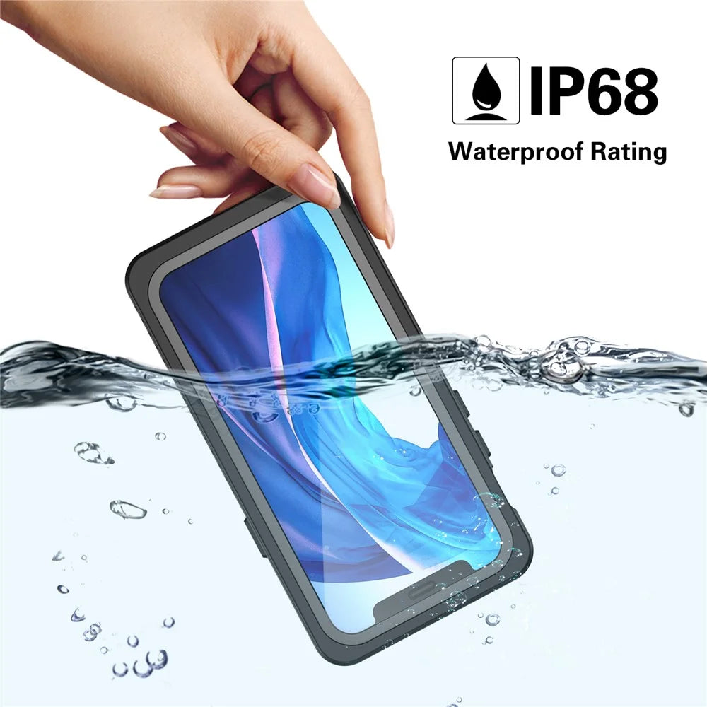FS Series For iPhone 12 mini Snorkeling Diving Case IP68 Waterproof Full Sealed Clear Phone Cover - 6