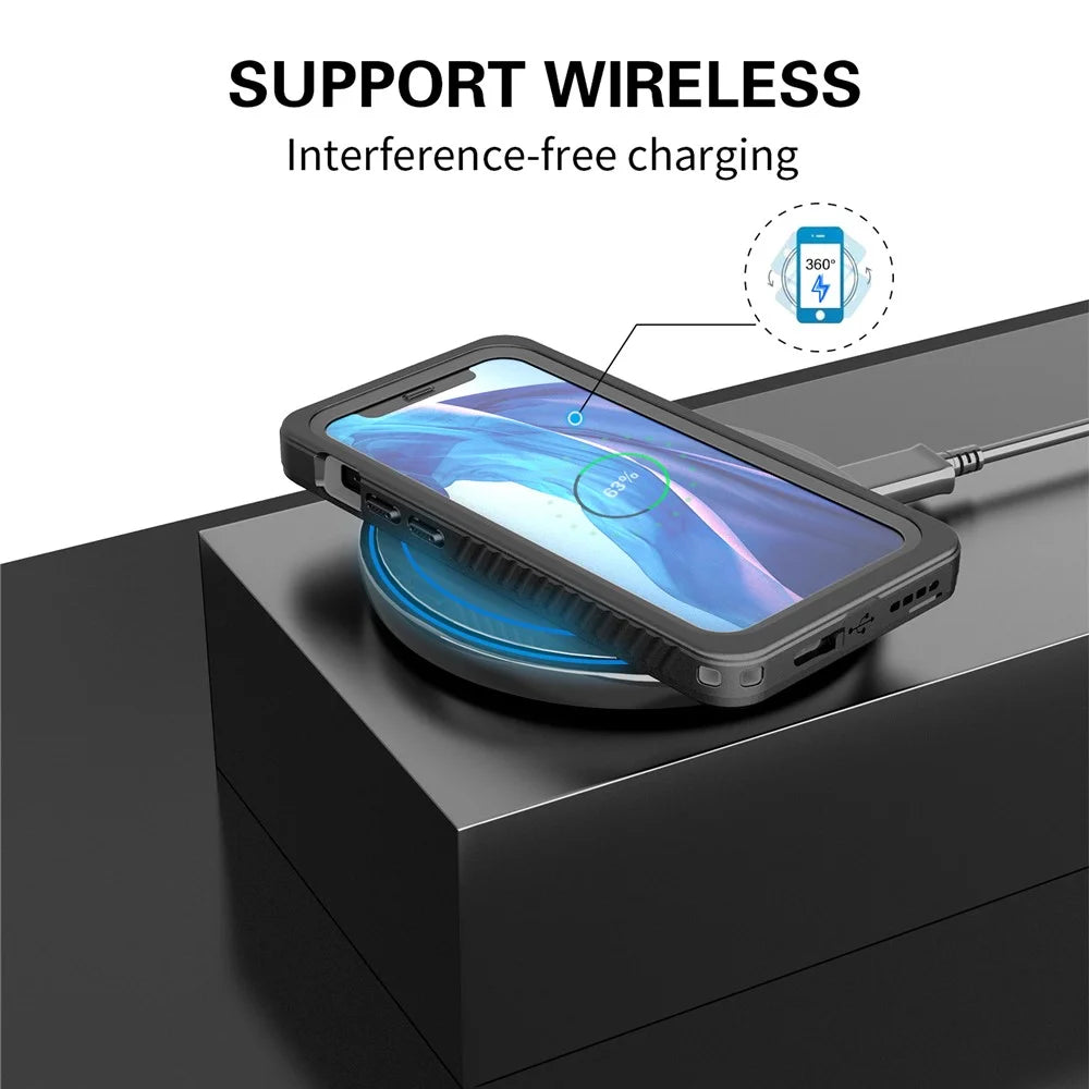 FS Series For iPhone 12 mini Snorkeling Diving Case IP68 Waterproof Full Sealed Clear Phone Cover - 7