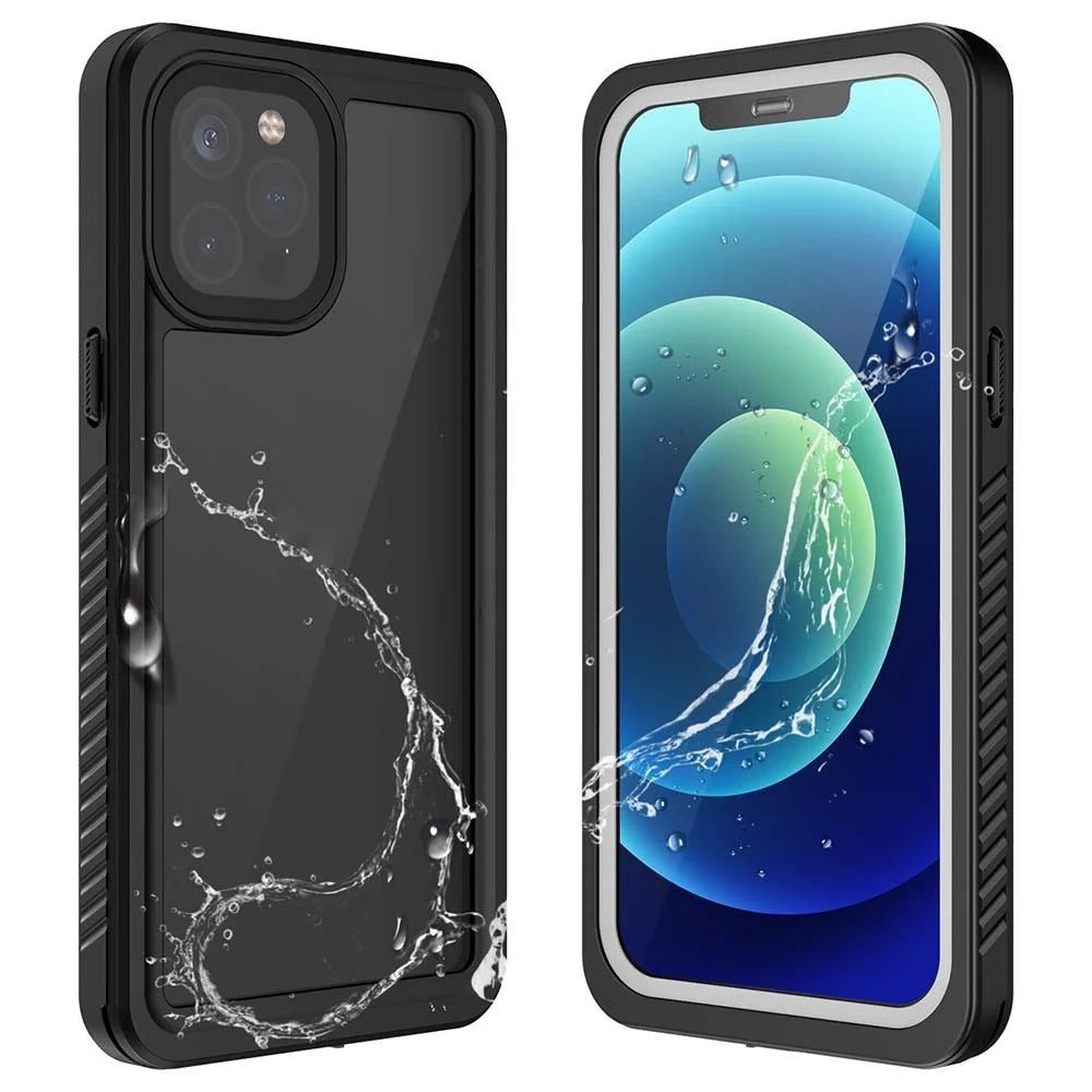 For iPhone 12 Pro FS Series IP68 Waterproof Dustproof Case Clear Full Body Shockproof Phone Cover - 1