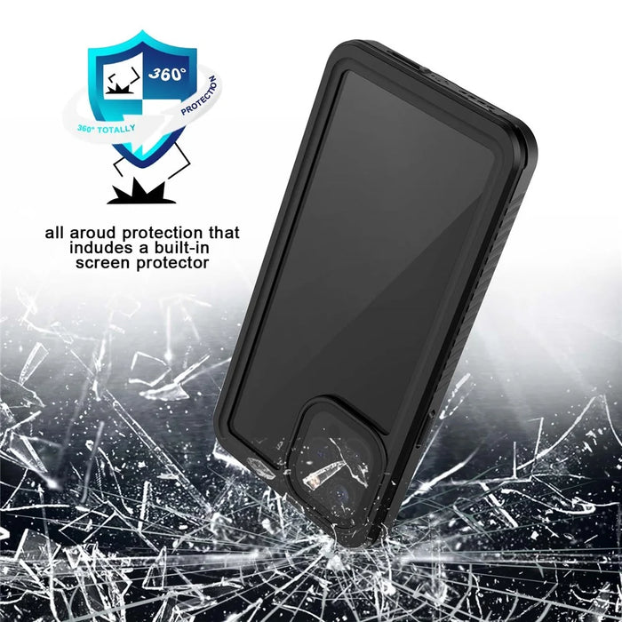 For iPhone 12 Pro FS Series IP68 Waterproof Dustproof Case Clear Full Body Shockproof Phone Cover - 5
