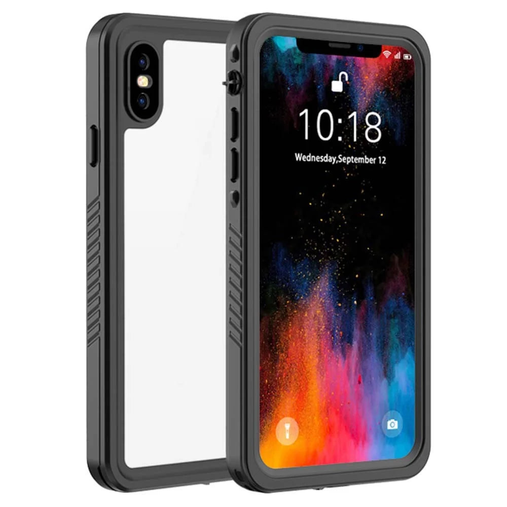 FS Series For iPhone XS Max Waterproof Diving Phone Case Underwater IP68 Full Body Dustproof Clear Cover - 3