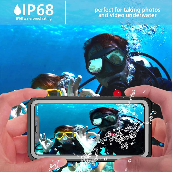 FS Series For iPhone 11 Waterproof Case Dustproof IP68 Underwater Full Body Sealed Clear Phone Cover - 5