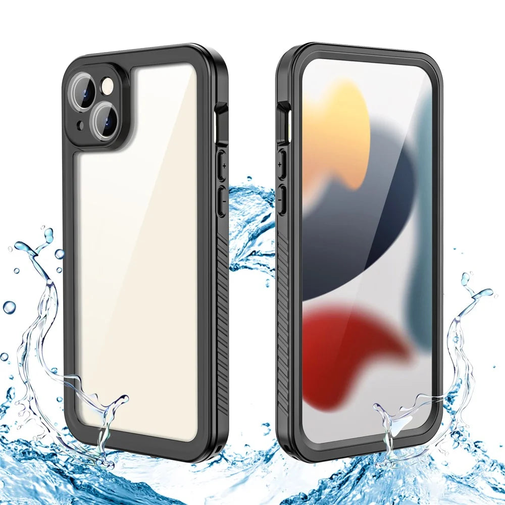 REDPEPPER FS Series for iPhone 15 Plus All-inclusive Phone Case IP68 Waterproof Dustproof Snowproof Clear Cover - 1