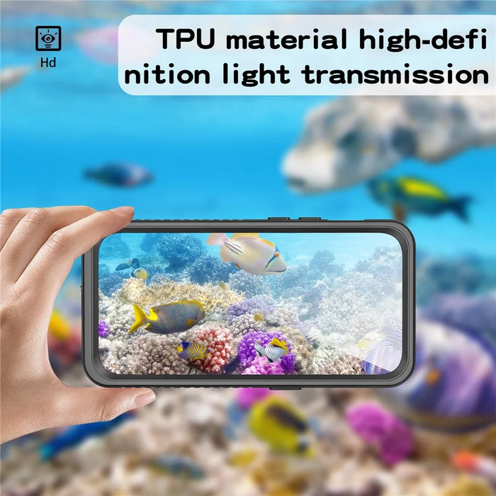 REDPEPPER FS Series for iPhone 15 Plus All-inclusive Phone Case IP68 Waterproof Dustproof Snowproof Clear Cover - 5