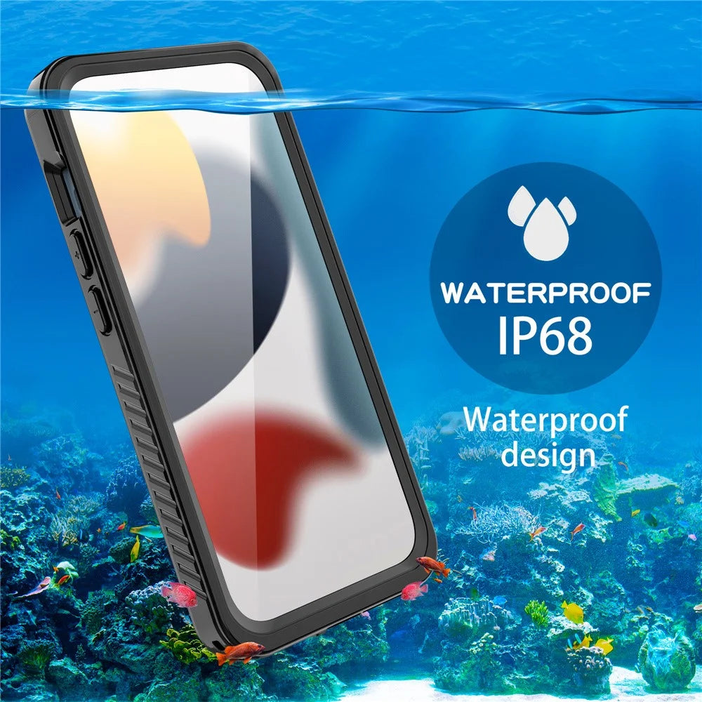 REDPEPPER FS Series for iPhone 15 Pro Max IP68 Waterproof Cellphone Case Clear Back Panel Underwater Diving Cover - 3