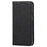 For iPhone 15 Pro Anti-Scratch PU Leather Wallet Phone Case Silk Texture Stand Cover - Black - 7