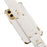For iPhone 15 Pro PU Leather+TPU 6D Electroplated Back Case Wristband Kickstand Phone Cover - White - 6