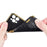 For iPhone 15 Pro Max Ring Kickstand Phone Case Crocodile Texture Leather+TPU Anti-scratch Cover - Black - 6