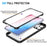 For iPhone 15 Pro Max Transparent Phone Case Acrylic+TPU Fully Protection Cover with PET Screen Protector - Black - 3