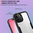 For iPhone 15 Pro Max Transparent Phone Case Acrylic+TPU Fully Protection Cover with PET Screen Protector - Black - 6