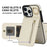 Phone Case for iPhone 14 Pro Max , RFID Blocking Wallet Retro PU+TPU Cellphone Kickstand Cover - Beige - 7