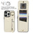 For iPhone 15 Pro Max RFID Blocking Wallet Phone Case Fall Protection Retro PU+TPU Kickstand Cover - Beige - 6