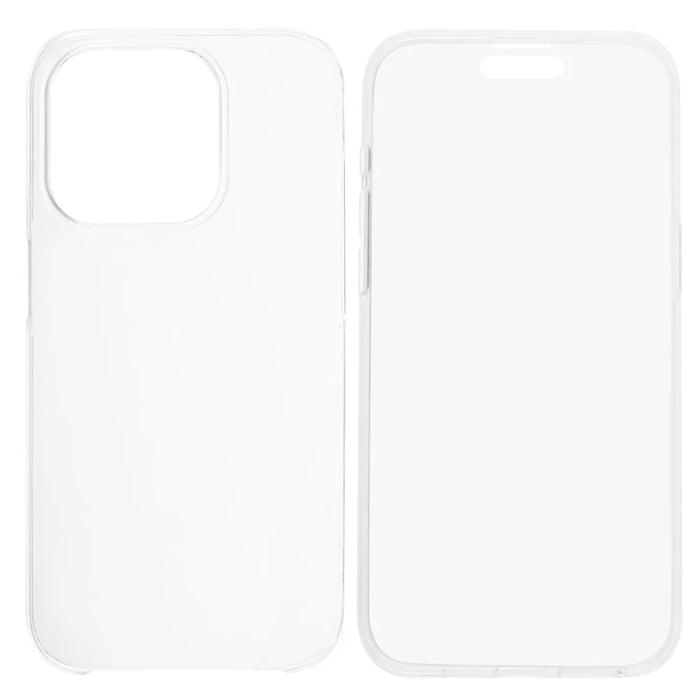 For iPhone 15 Pro Clear Case Full Protection Acrylic+PET+TPU Phone Cover - 1