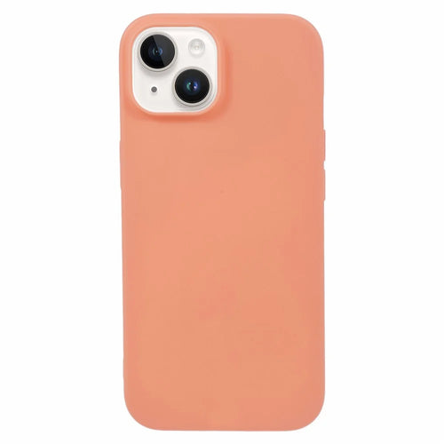 TPU Phone Protector for iPhone 15 Plus Case Slim-Fit Matte Phone Shell - Orange - 1