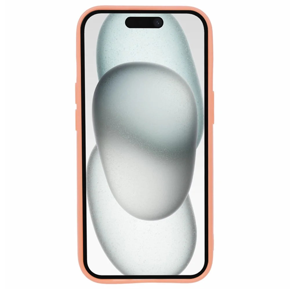 TPU Phone Protector for iPhone 15 Plus Case Slim-Fit Matte Phone Shell - Orange - 2