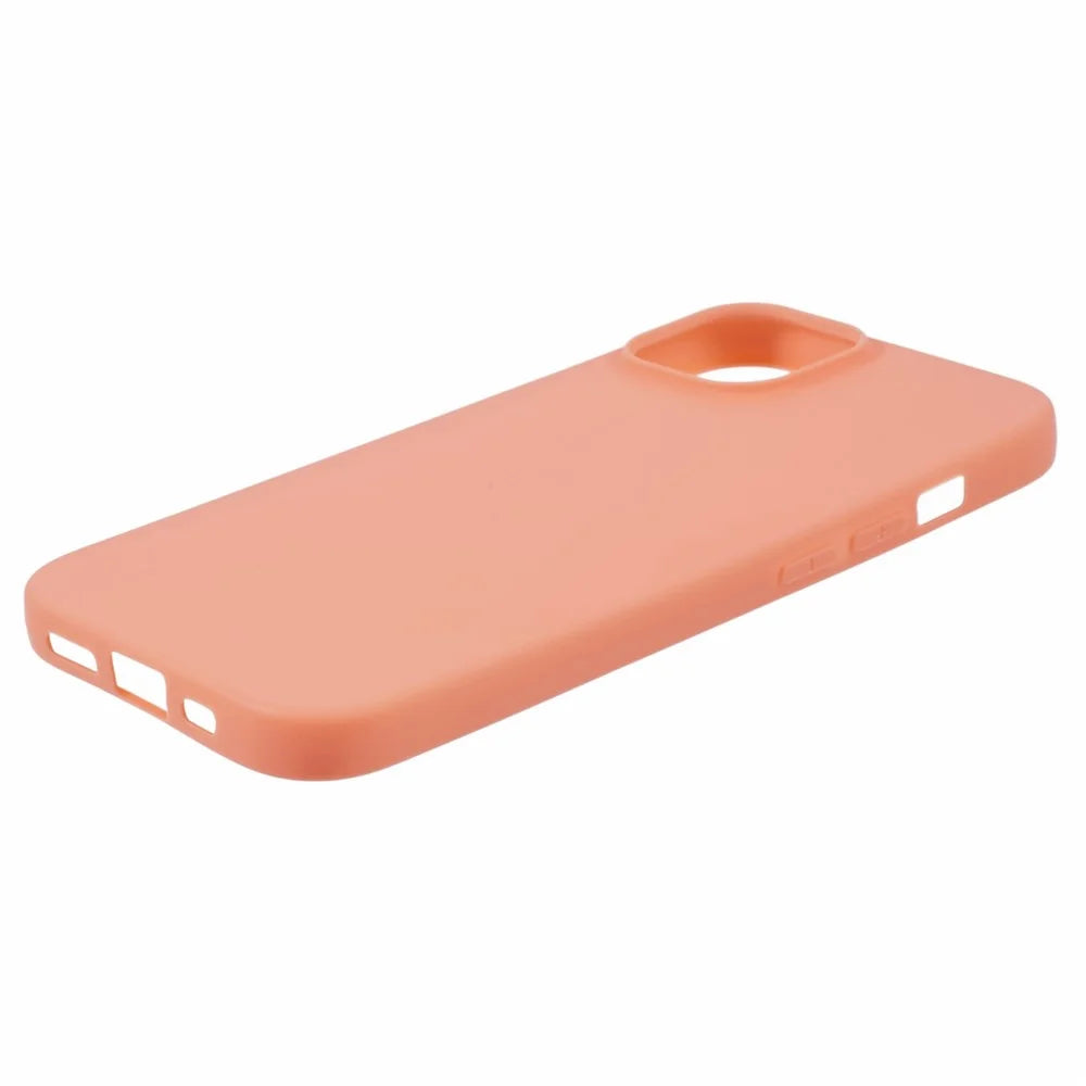 TPU Phone Protector for iPhone 15 Plus Case Slim-Fit Matte Phone Shell - Orange - 4