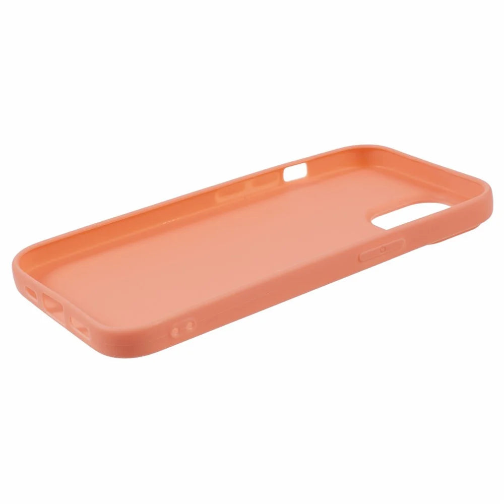 For iPhone 15 Case Anti-Fingerprint TPU Cell Phone Shell Cover - Orange - 5