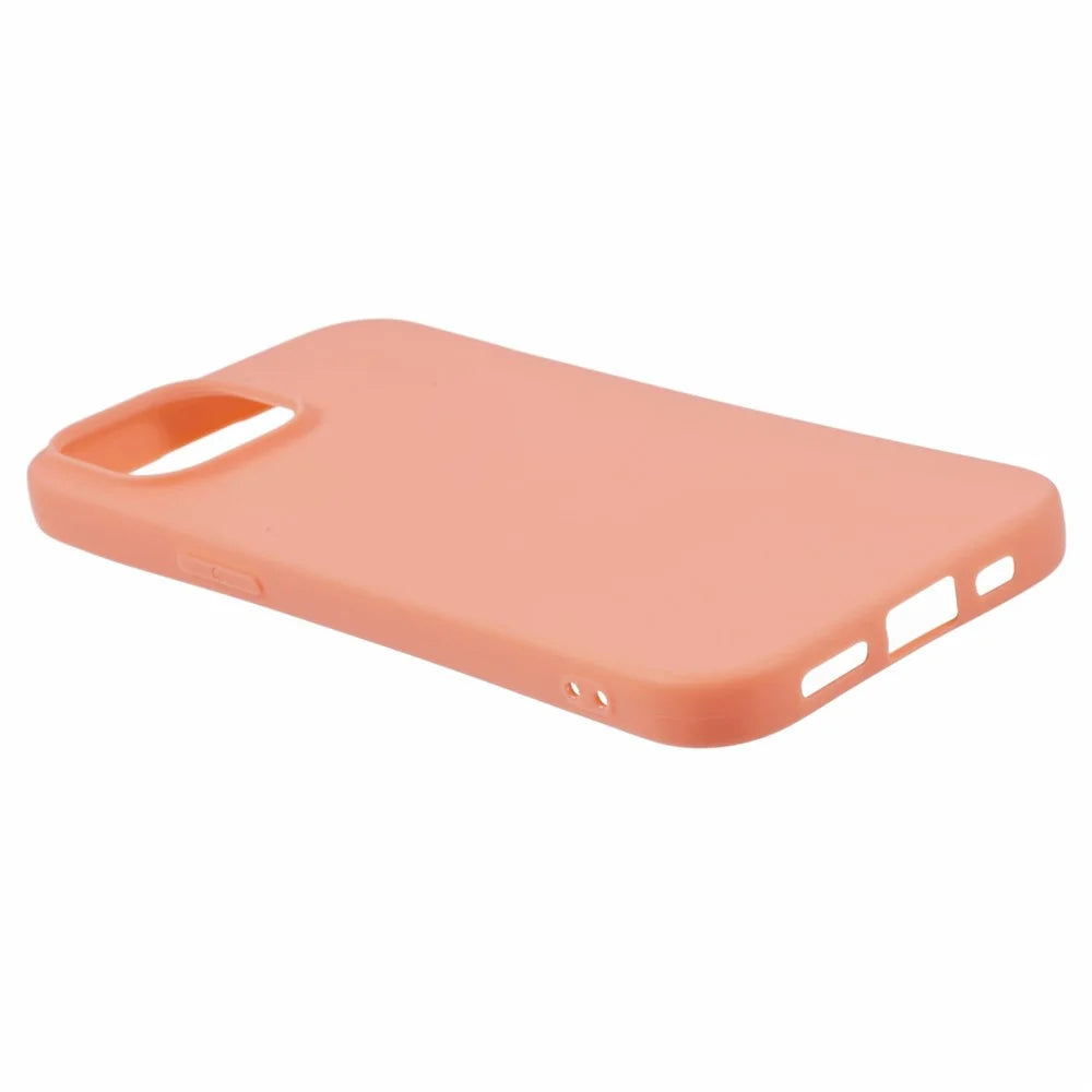 For iPhone 15 Case Anti-Fingerprint TPU Cell Phone Shell Cover - Orange - 6