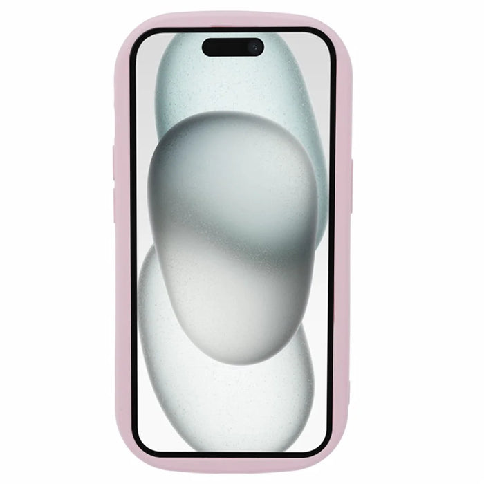For iPhone 15 Case Candy Color Rubberized Anti-scratch TPU Phone Back Cover - Pink - 2