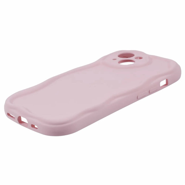 For iPhone 15 Case Candy Color Rubberized Anti-scratch TPU Phone Back Cover - Pink - 4